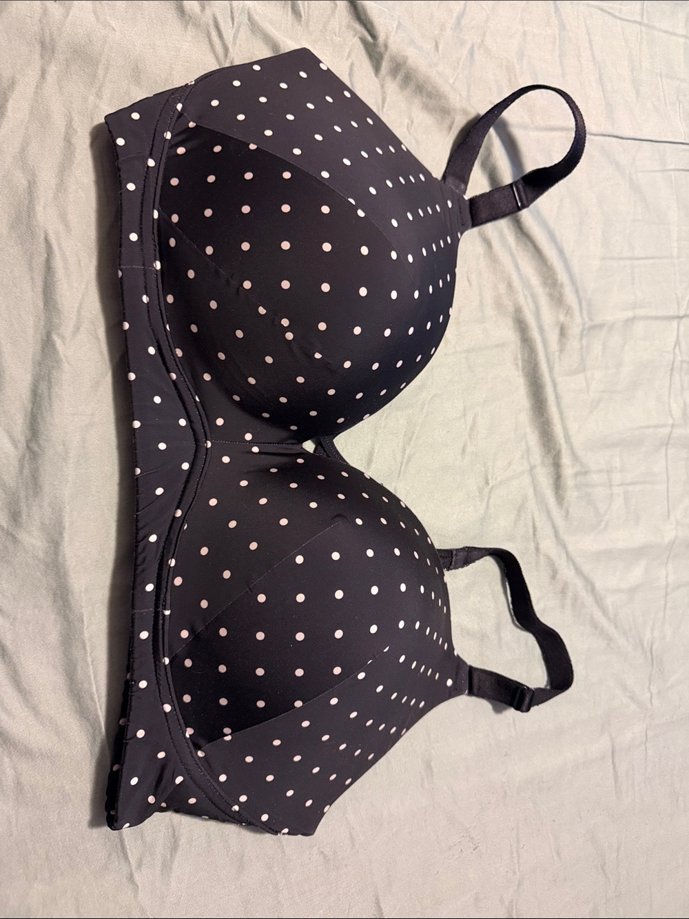 Torrid Black Polka Dot T-Shirt Bra - 40DDD